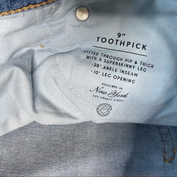 J. Crew Women's Denim 9 Inch Toothpick Button Fly Skinny Jeans Plus Size 37 - Picture 11 of 12